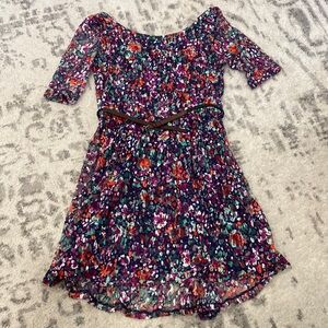 Sequin Heart Multi-color Lace Dress